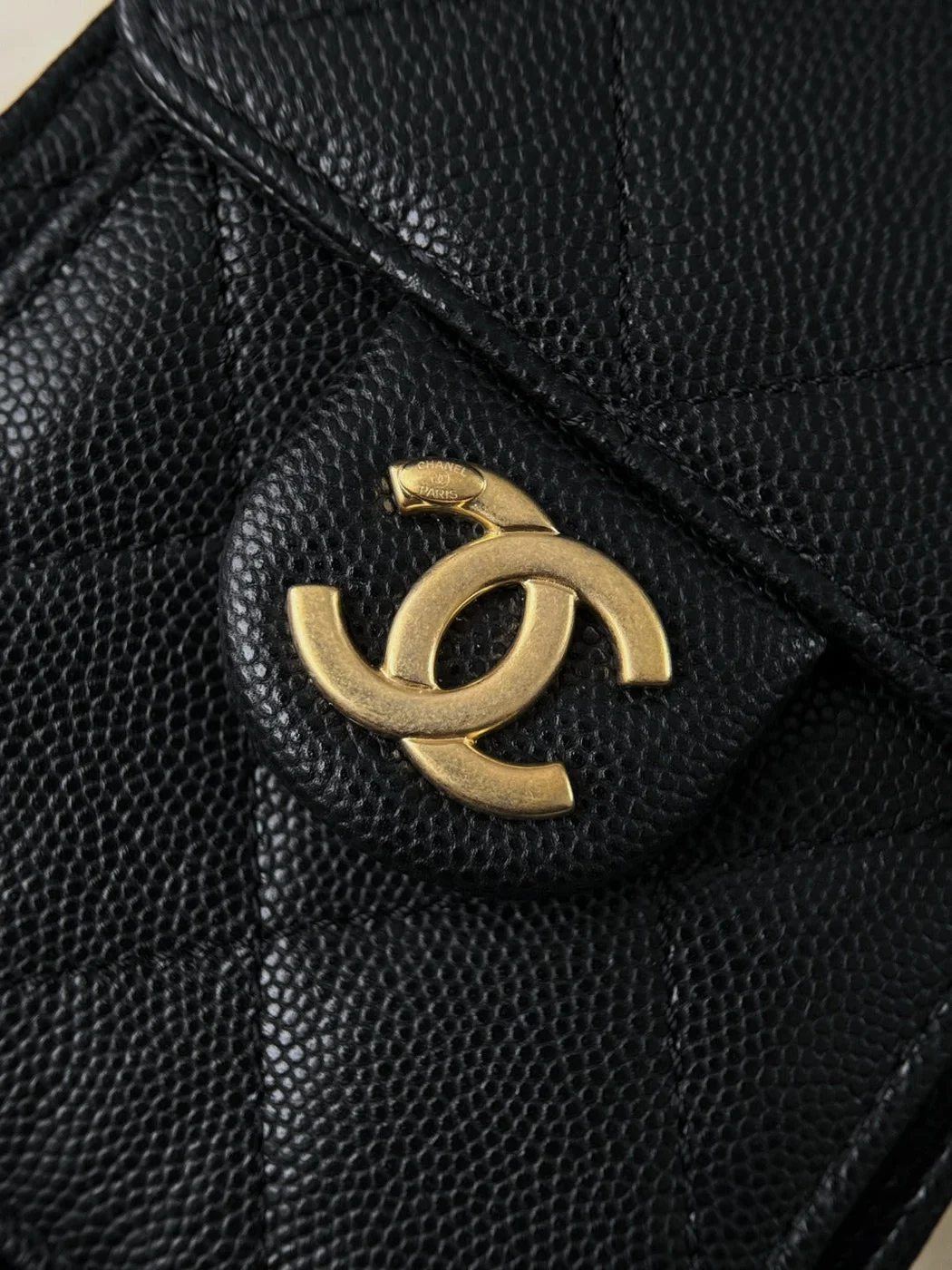 Chanel 25 Mini Black Gold hardware Bag product view 5