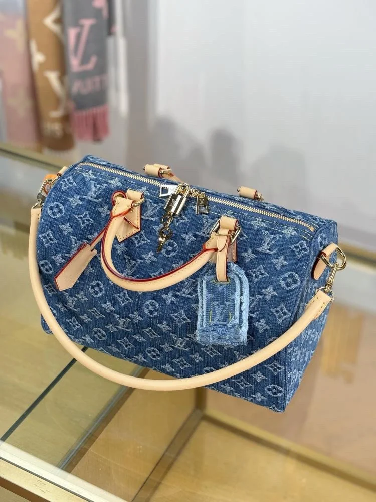 Louis Vuitton Monogram Denim Speedy Soft 30 bag product view 2