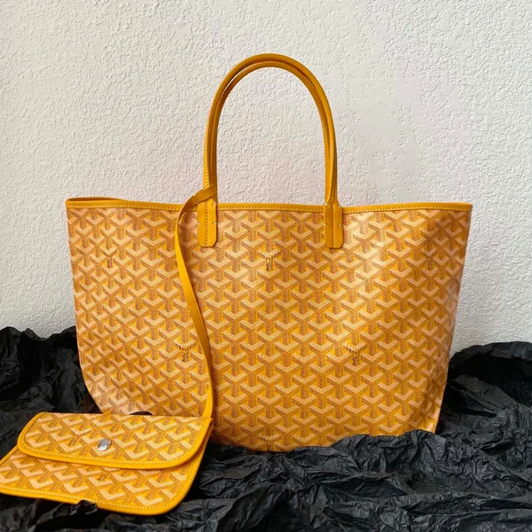 Goyard Yellow Goyardine Canvas & Chevroches Calfskin Saint Louis PM Tote product photo