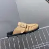 Hermès Women Suede Buckle Mules — Tan Brown product view 2