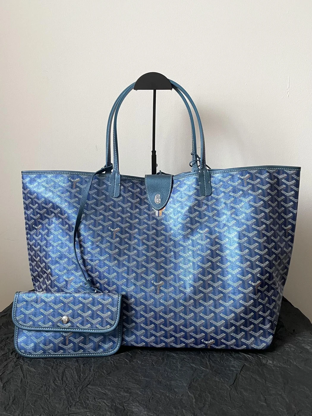 Goyard Green Goyardine Coated Canvas and Leather Saint Louis GM Tote product view 3