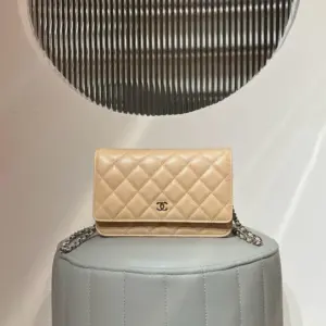 ChanelCaviar Quilted Wallet on Chain Woc Beige Bag product photo