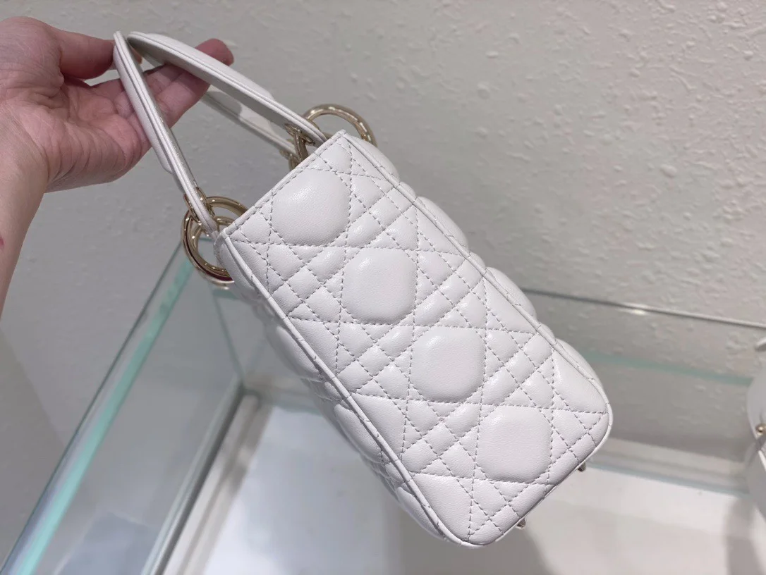 Dior Lady Abc Women’s Handbag White Soft Leather 20 cm product view 6