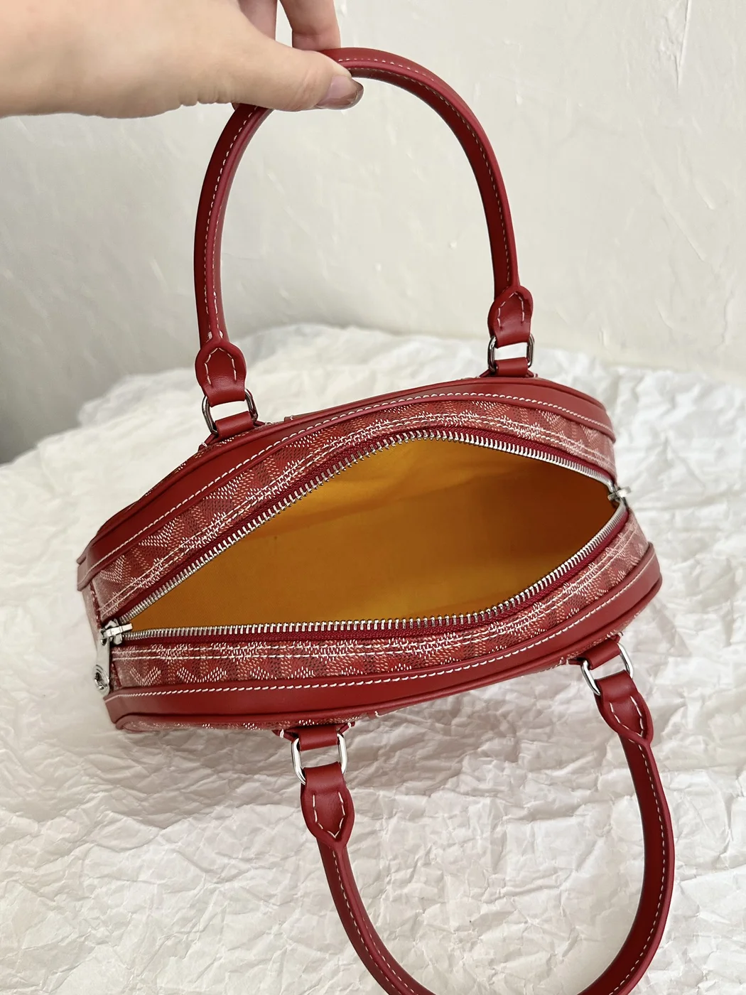 Goyard Saint Jeanne Bag Coated Canvas PM Red 9496843 product view 7