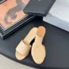 Chanel Women Beige Leather Quilted Slides product view 4