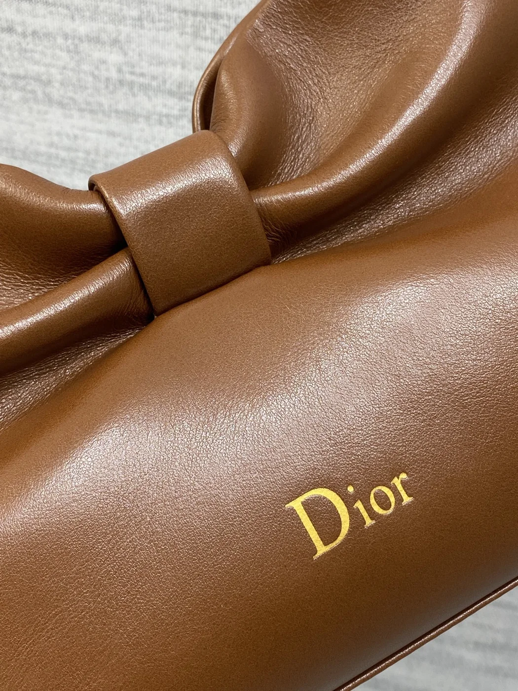 Dior Bow Bag Brown Lambskin product view 2