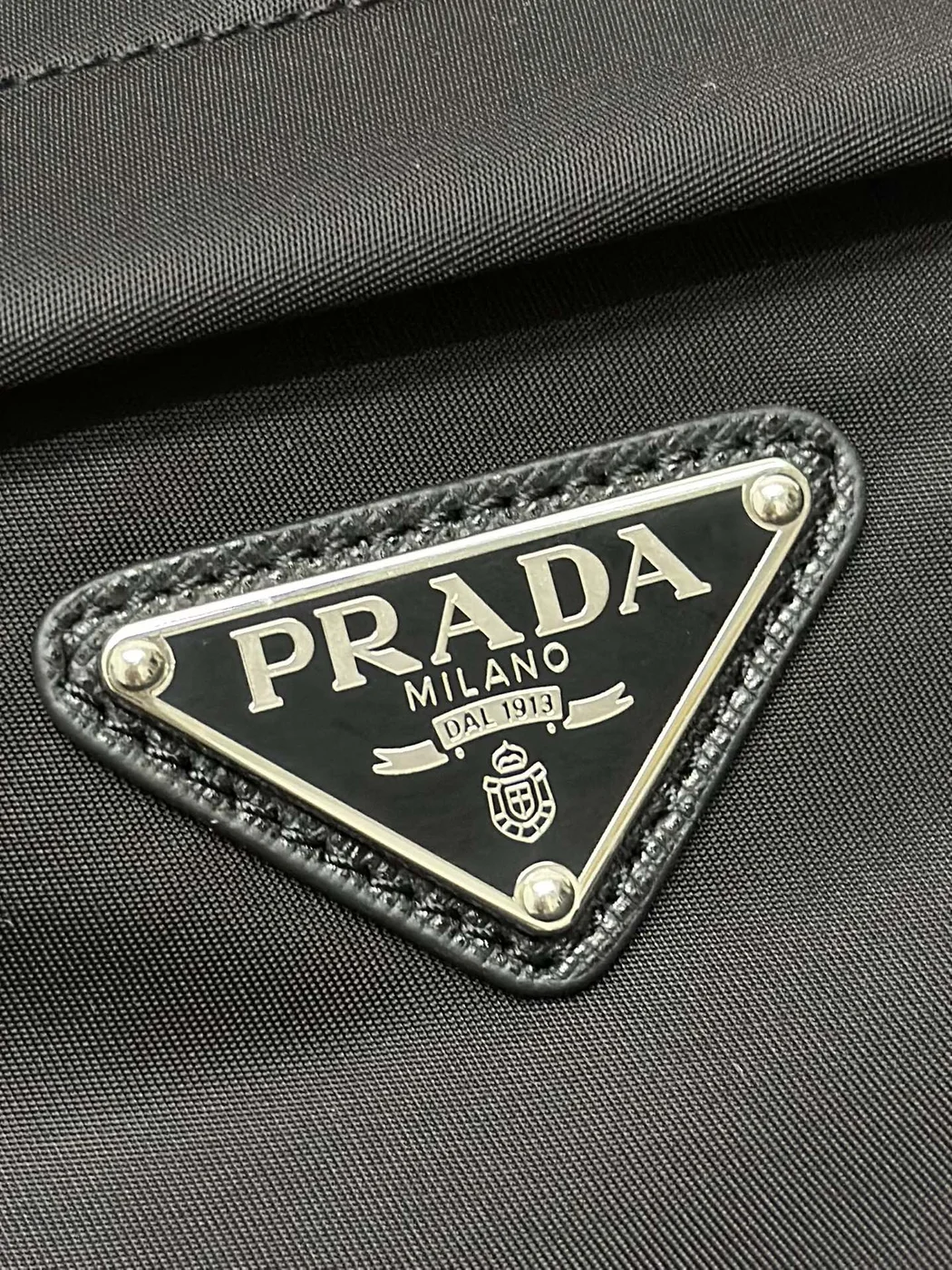 Prada Shoulder Bag 27 In Black Re-Nylon Triangle Logo product view 2