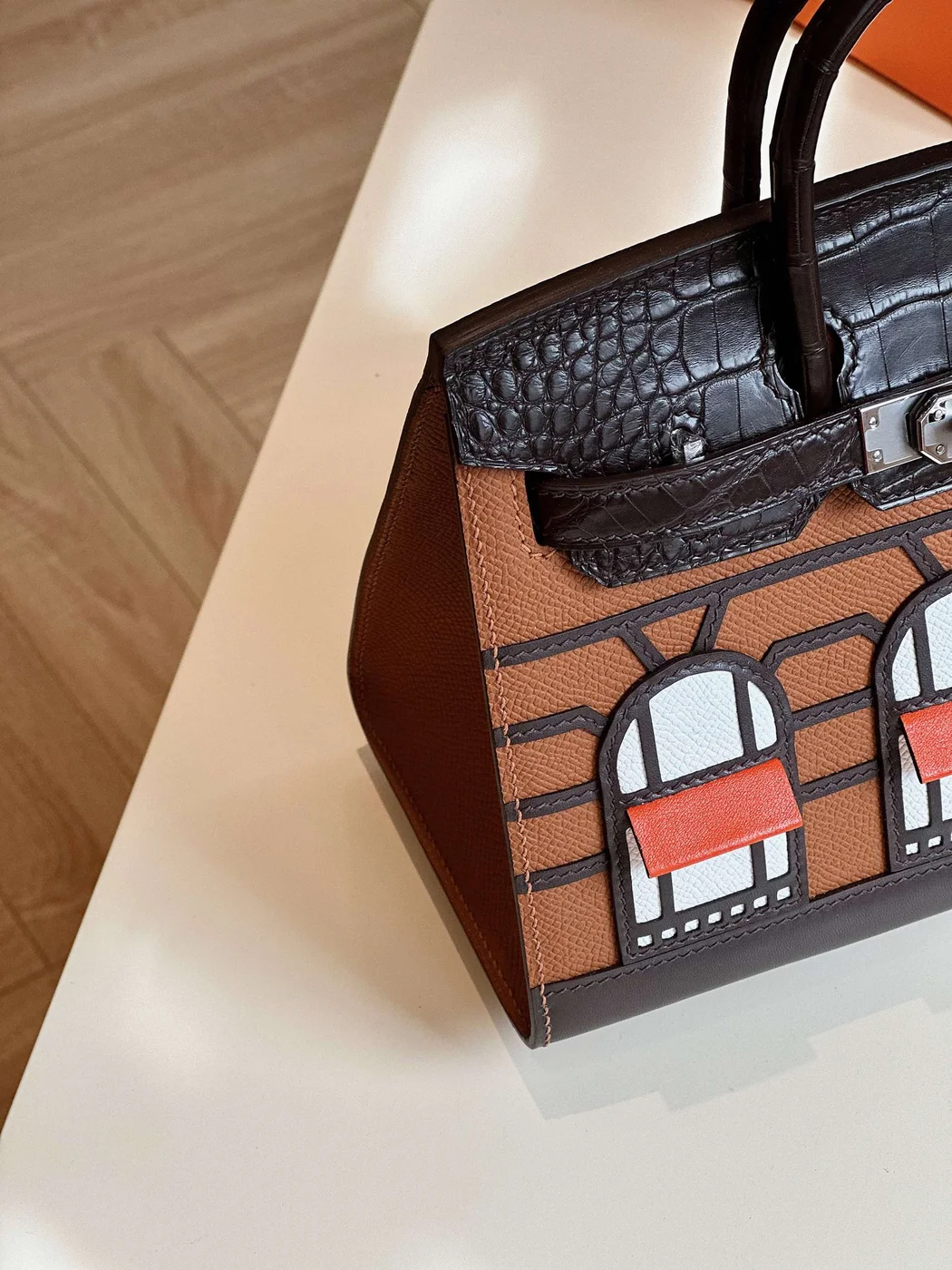 Hermès Birkin 20 Sellier Faubourg House Brown Palladium Hardware Bag product view 3