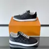 Louis Vuitton Men Black Leather Checkerboard Sneakers product view 4