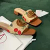 Valentino Women Brown Leather Canvas Floral Mules product view 6
