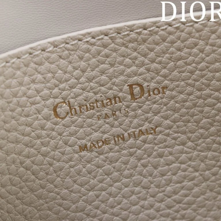 Dior Medium Signature Bucket Bag — Cream product view 4