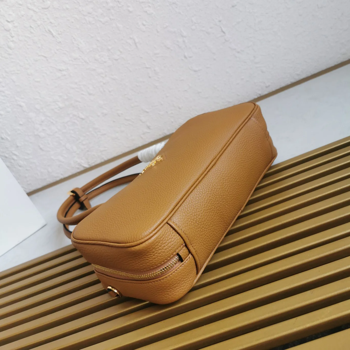 Prada Medium Leather Top-Handle Bag in Brown product view 4