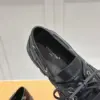 Louis Vuitton Women Black Leather Chunky Loafers product view 2