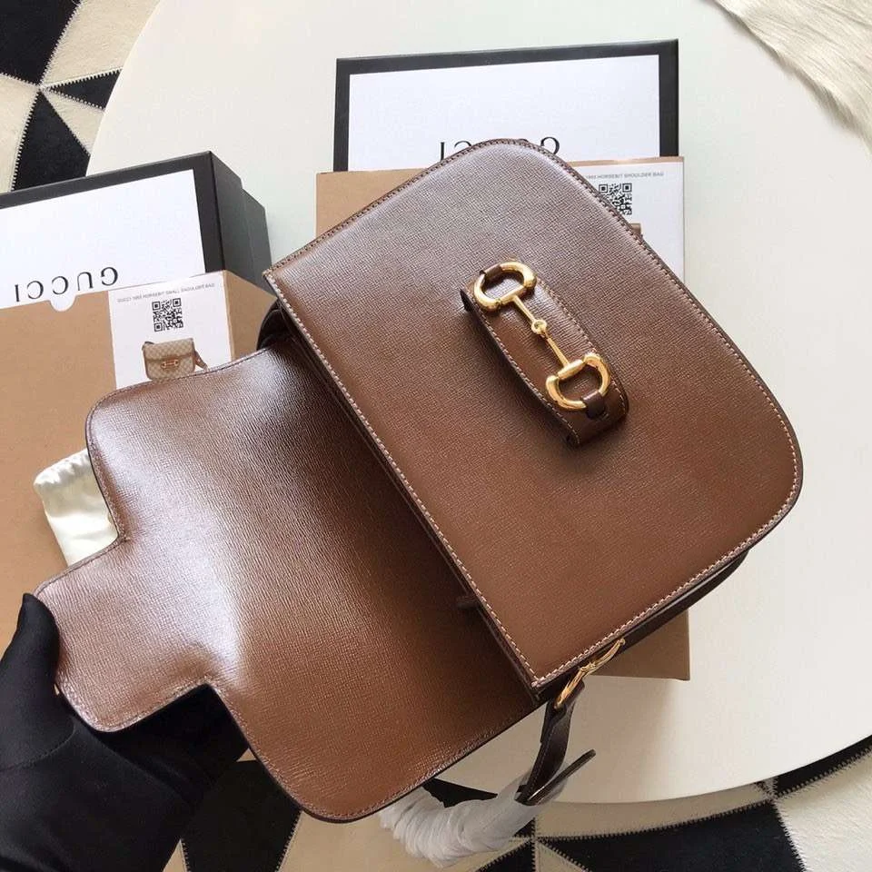 Gucci 1955 Horsebit Bag Women’s Brown Smooth Leather 25 cm product view 5