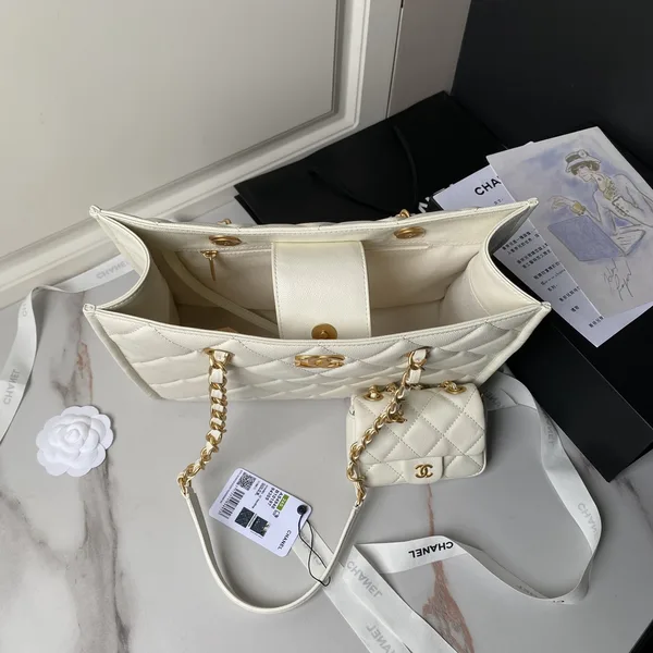 Chanel Small Tote White product view 3