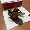 Valentino Women Brown Suede Studded Flats product view 4
