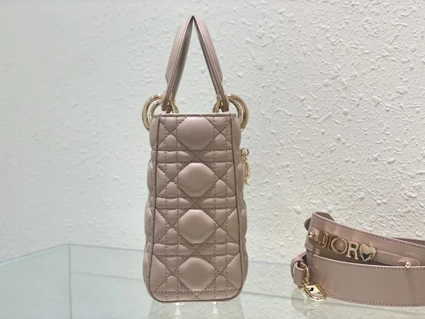 Dior Lady Light Pink Handbag 20 cm product view 3