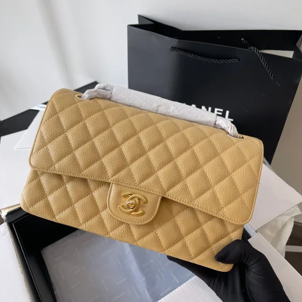 Chanel Medium Classic Hangdbags Cowhide Yellow 25.5 cm Bag product photo