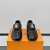 Louis Vuitton Men Sneakers — Black with Outlined LV Detail product view 2