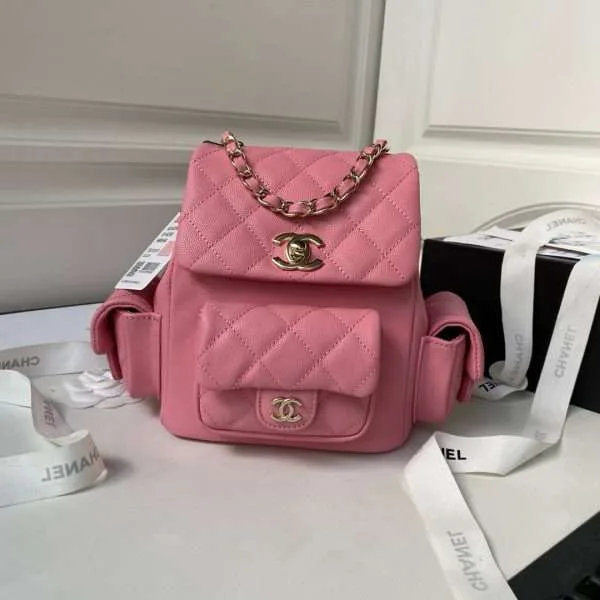 Chanel Backpack Duma Mini Pink Lock Gold 21.5×19.5x12cm product photo