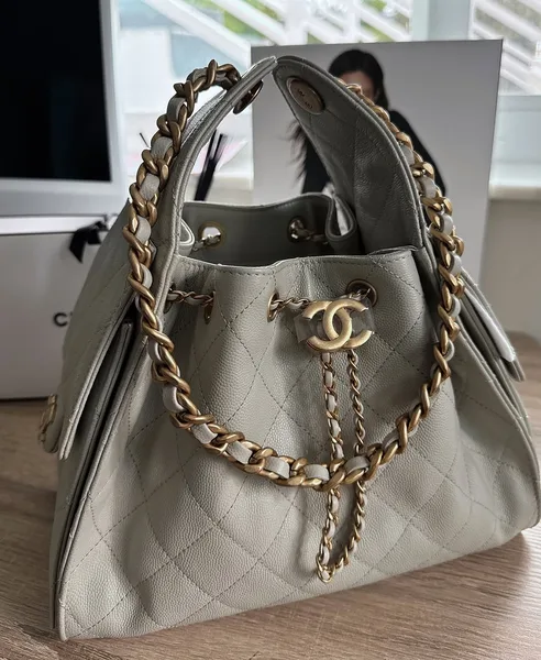 Chanel Small 25 Grey with Gold Hardware Bag product photo