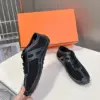 Hermès Women Black Mesh Leather Sneakers product view 5