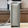 Chanel Boy Medium Handbags Grey Leather With Silver Lock 25 cm product view 3