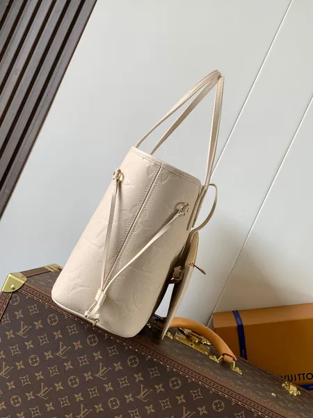 Louis Vuitton Neverfull 32 Light Beige Monogram Empreinte Leather Bag product view 5