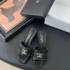 Chanel Women Black Tweed Mules product view 1