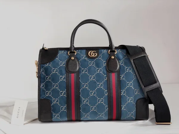 Gucci Velvet GG Monogram Textured Calfskin Bag product photo