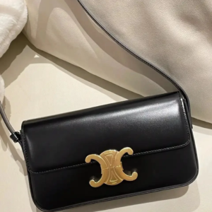 Celine Triomphe Black Smooth Leather 20 cm Bag product photo