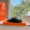 Hermès Women Black Leather Mules — Textured Loafer Style product view 6