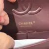 Chanel Classic Plum Red Color Handbags With Lock Gold 25 cm product view 2