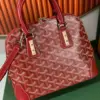 Goyard Alma Vedome Red Handbag With Fabric Wrapped Leather Strap 24 cm product view 5