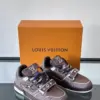 Louis Vuitton Men Brown Textile Sneakers product view 3