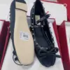 Valentino Women Black Satin Studded Flats product view 6