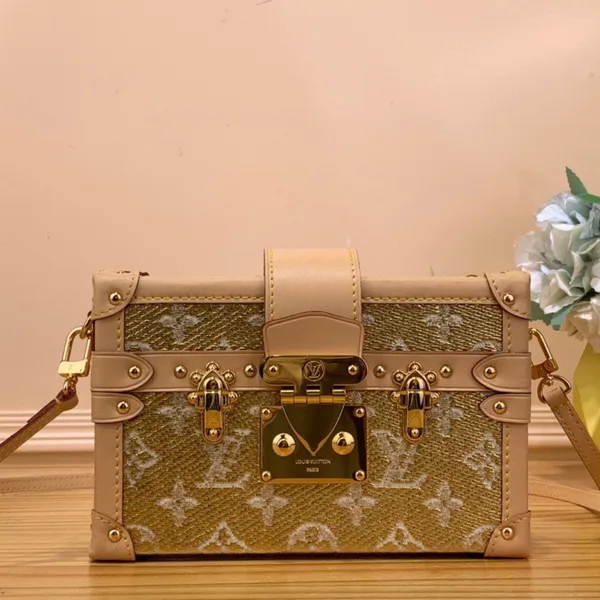 Louis Vuitton Petite Box Shape Lock Plated Gold Handbags 20×12.5x5cm product photo