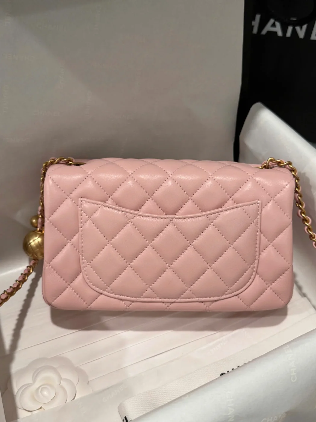 Chanel Classic Flap Mini Light Pink Gold Hardware 20 cm Bag product view 6
