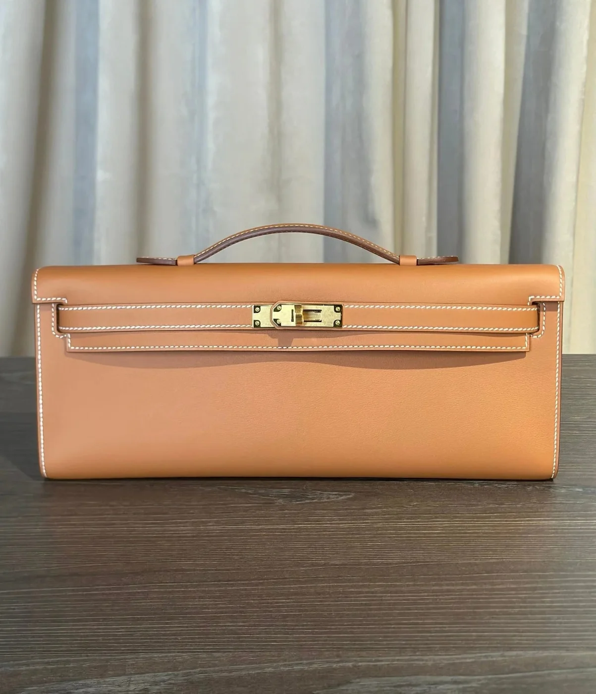 Hermès Kelly Clutch Brown product view 1