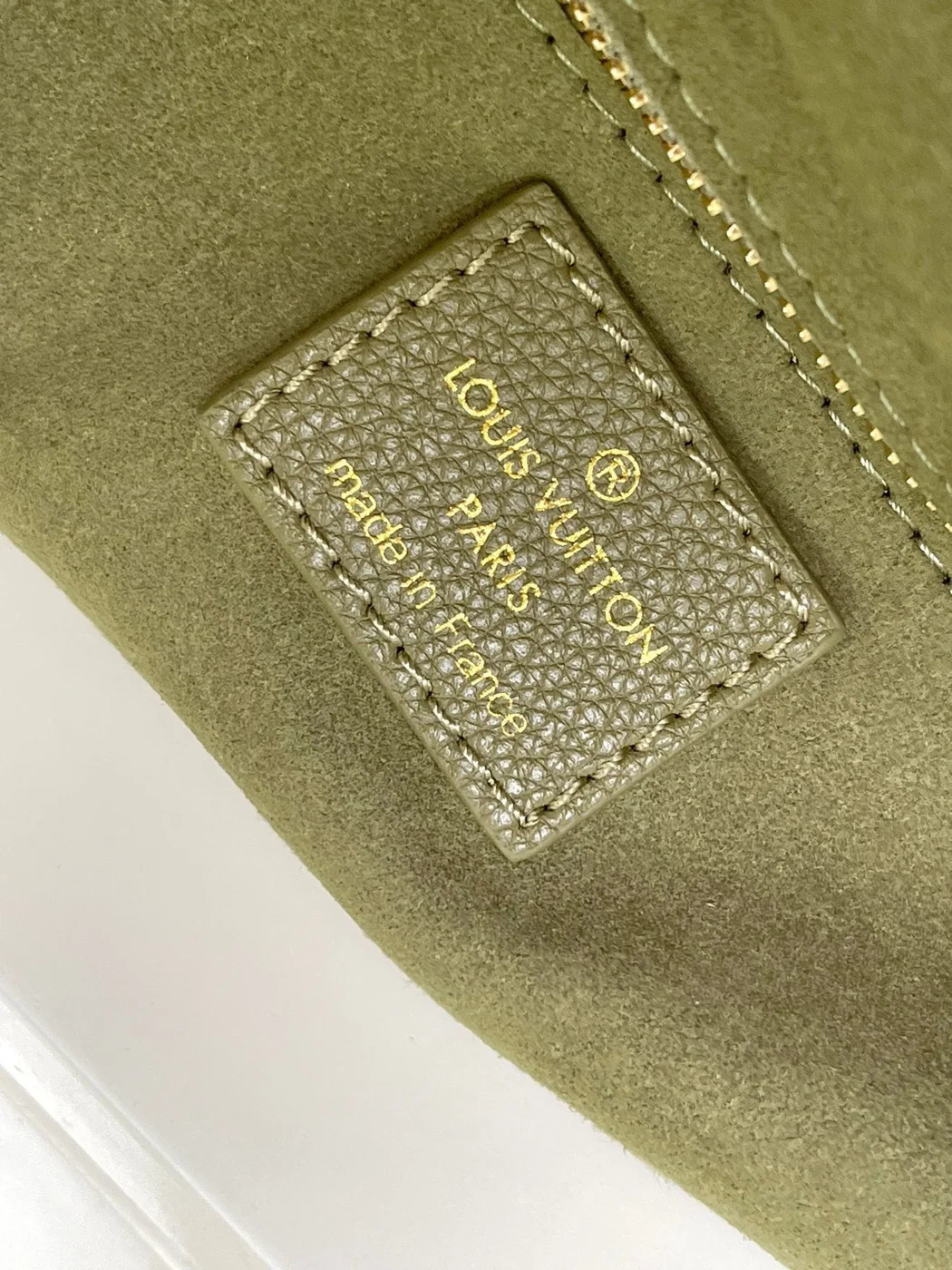 Louis Vuitton Neverfull MM Khaki Cream Monogram Empreinte Leather Bag product view 8