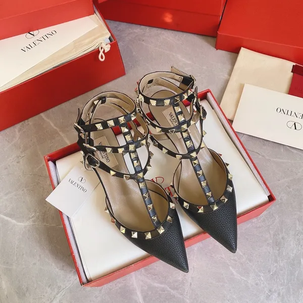 Valentino Women Black Leather Studded Pumps product photo