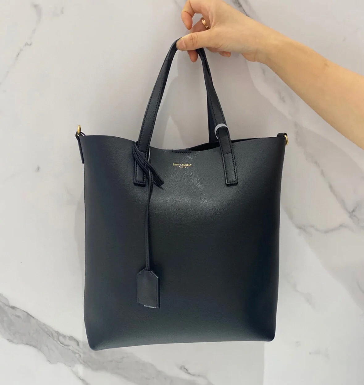 Saint Laurent Upright Tote Bag Black product view 1