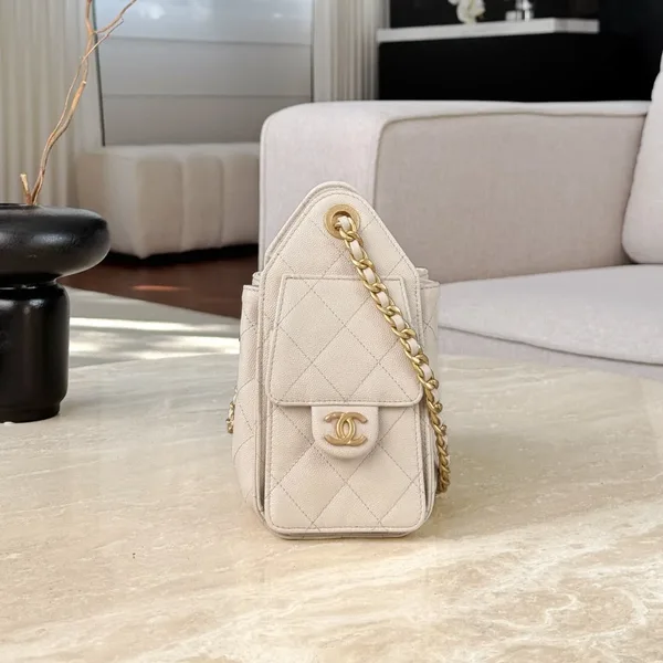 Chanel 25 Mini Size Beige With Gold Hardware Bag product view 5