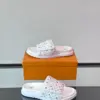Louis Vuitton Men White Patterned Leather Slides product view 4