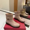 Valentino Women Beige Leather Ankle Boots product view 1