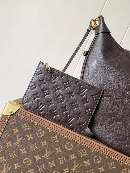 Louis Vuitton Loop Hobo 38 In Dark Brown Monogram Calfskin Embossed Logo Bag product view 4