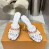 Louis Vuitton Women White Multicolor Printed Leather Mules product view 4
