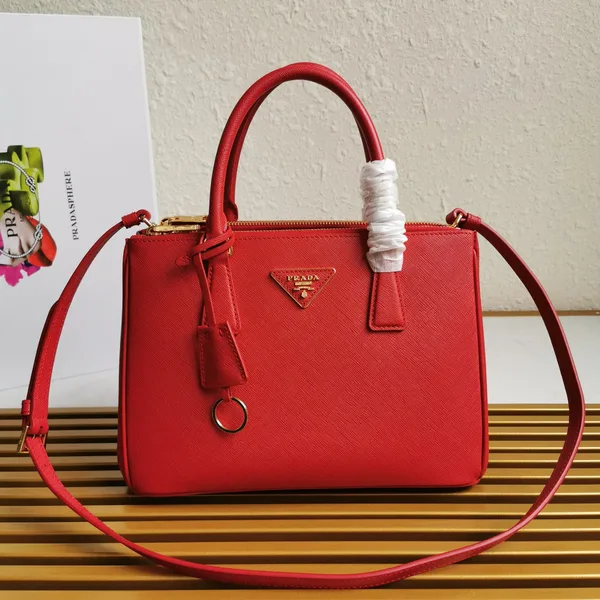 Prada Medium Galleria 28 Red Saffiano Leather Bag product photo