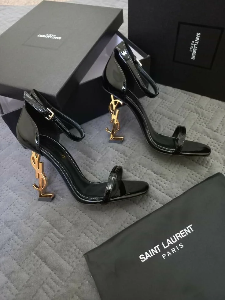Saint Laurent black heels Opyum model product view 1