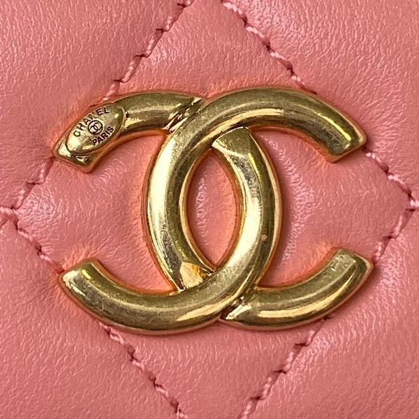 Chanel Woc Pink Handbags With Pearl Handle .5×14.5×5.5 cm product view 5